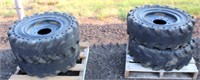 (4) Solid Rubber Skid Steer Tires, 30X10-16