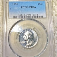 1951 Washington Silver Quarter PCGS - PR66