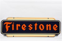 1947 FIRESTONE D/S PAINTED METAL SIGN