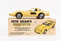 1978 BEAM'S YELLOW CORVETTE LIQUOR DECANTER/ BOX