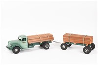 SMITH-MILLER  LUMBER TRUCK WITH EXTRA TRAILER