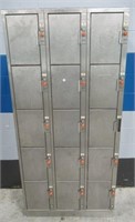 (15) Section locker. Measures 76" h x 36" w x 18"