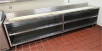 11ft long stainless steel prep station table.