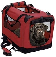 2PET Foldable Dog Crate | Burgundy