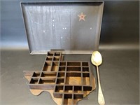 Texas Themed Decor, Large Spoon, Shadow Box +