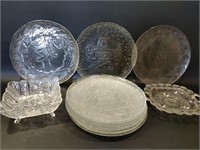 Glass Christmas Platters +