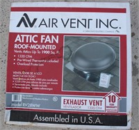 nib roof mount attic fan ventilator