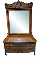 Gorgeous Antique Dresser with Mirror 88"H