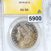 1878-CC Morgan Silver Dollar ANACS - AU50