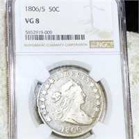 1806/5 Capped Bust Half Dollar NGC - VG8