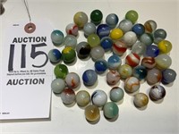 50 Assorted Vintage Glass Marbles