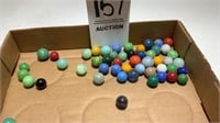 50 Mostly Solid Color Marbles