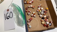 Agate Color Lot Of 50 Marbles