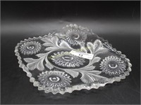 Millersburg crystal frosted Hobstar & Feather-