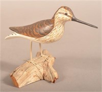 Carved and Painted Shore Bird