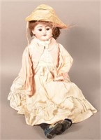 Unsigned German Bisque Head Doll