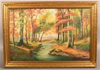 Antique Oil on Canvas Painting