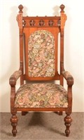 Eastlake Victorian Carved and Molded Armchair