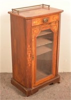 19th Century Marquetry Music Cabinet