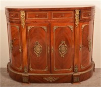 Federal Style Flamed Mahogany Demi-Lune Cabinet