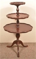 Mahogany Queen Anne Style Tier Table