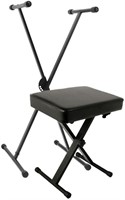 Single X Keyboard Stand and Deluxe Bench Package
