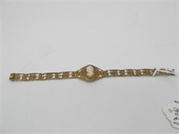 HAND CARVED SHELL CAMEO FILIGREE BRACLET 7" LONG