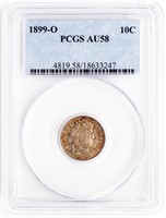 Coin 1899-O Barber Dime PCGS AU58