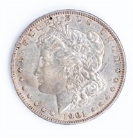 Coin 1901  Morgan Silver Dollar Choice A/Unc