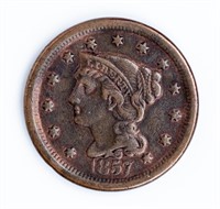 Coin 1857 United States Large Cent Very Fine