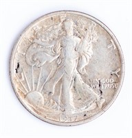 Coin 1917-S Walking Liberty Half Dollar Choice VF
