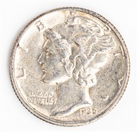Coin 1935-D Mercury Dime in Choice BU Split Bands