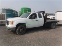 2008 GMC 3500 4WD Extended Cab Flat Bed Truck