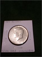 1964 Kennedy silver half dollar, uncirculated
