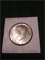 1968 D Kennedy silver half, uncirculated