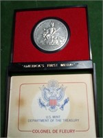 Americas first medals, Colonel De Fleury