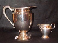 ENGLISH WATER PITCHER AND CREAMER