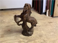 Resin/Wood Horse Figurine