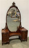 Antique Vanity With Mirror