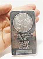 10 Ounce .999 Silver Bullion Bar