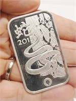 1 Ounce .999 Silver Bullion Bar