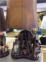 Table lamp made with vintage carpenters tools