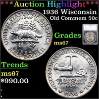 ***Auction Highlight*** 1936 Wisconsin Old Commem