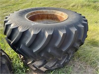 (2) 23.1X34 TRACTOR TIRES ON RIMS