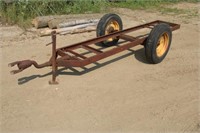 Trailer Frame, 28"x 12Ft, Pin Hitch, 7.50-18 Tires