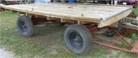 12’ flat rack wagon on fifth wheel gear
