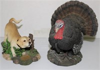 Cairn Studios turkey and a bobblehead dog