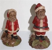 Pair Tom Clark gnomes Santa Clause Christmas