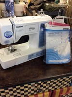 Brother sewing machine with instructions pedal