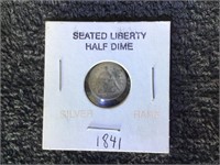 1841 Seated Liberty Half Dime